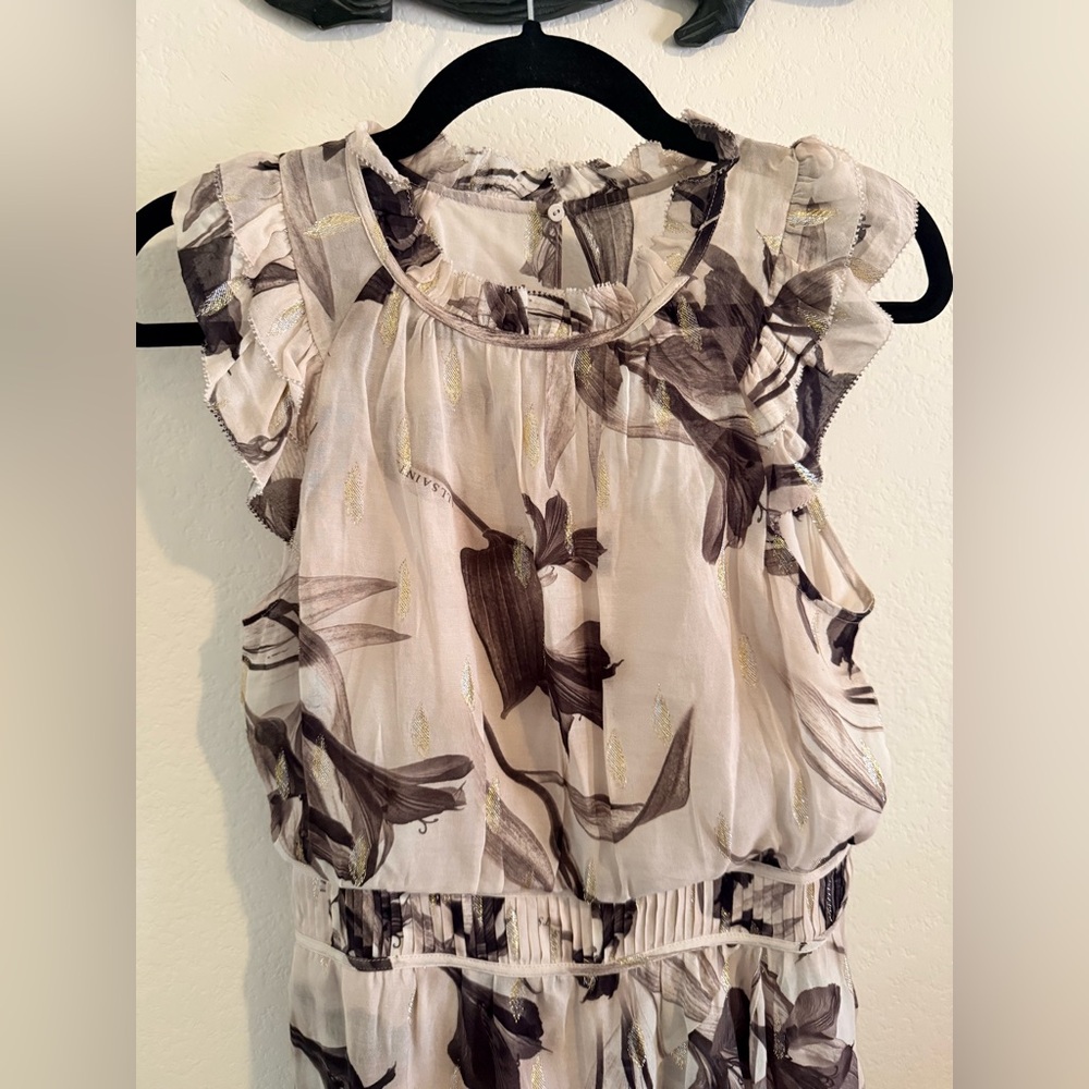AllSaints Caylan Iris Mini Dress. Size 4 - Picture 2 of 6